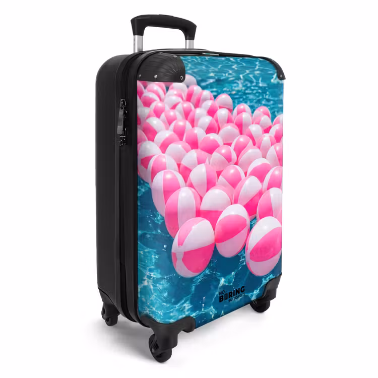 Strandballen - Roze - Water NBS - Handbagage koffer - Volwassenen Unisex middel -productfoto_3d