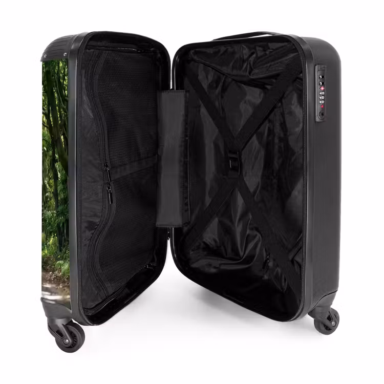 Koffer - Straße – Bäume – Natur – Grün - Weg - Bomen - Natuur - Groen NBS - Handbagage koffer - Volwassenen Unisex middel