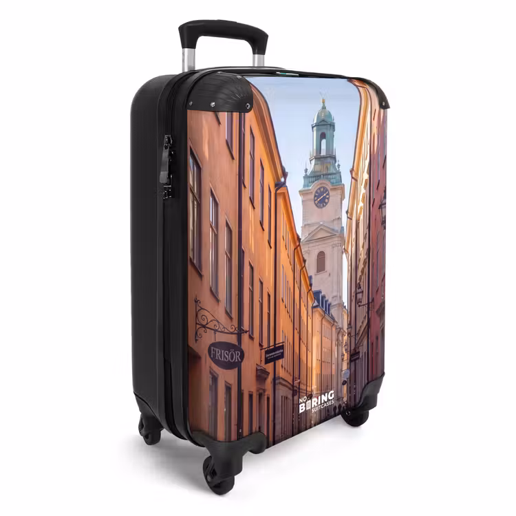 Koffer - Straße – Glockenturm – Stadt – Architektur – Historisch - Straat - Klokkentoren - Stad - Architectuur - Historisch NBS - Handbagage koffer - Volwassenen Unisex middel