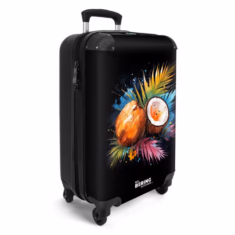 Street Art van Kokosnoten en Kleurrijke Bladeren NBS - Handbagage koffer - Unisex middel -productfoto_3d