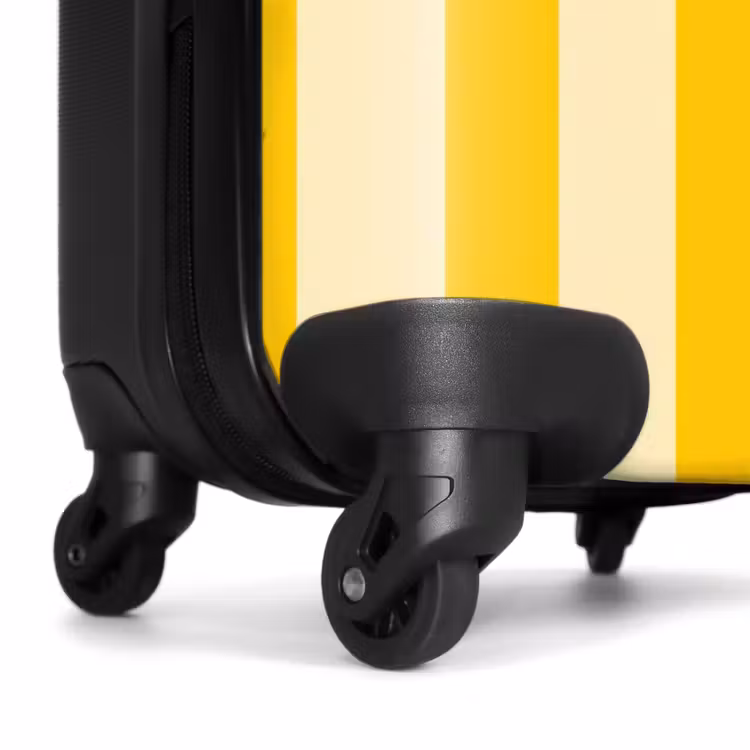 Koffer - Streifen – Klassisch – Gelb - Strepen - Klassiek - Geel NBS - Handbagage koffer - Vrouwen middel