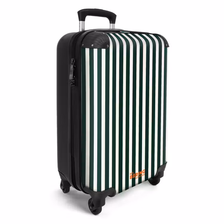 Koffer - Streifen – Klassisch – Grün - Strepen - Klassiek - Groen NBS - Handbagage koffer - Vrouwen middel