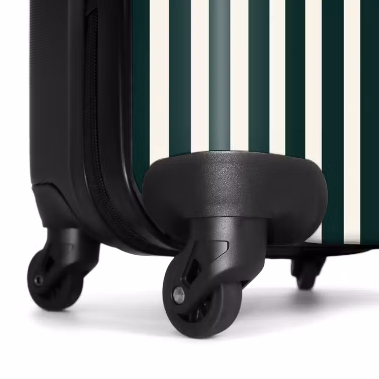 Koffer - Streifen – Klassisch – Grün - Strepen - Klassiek - Groen NBS - Handbagage koffer - Vrouwen middel
