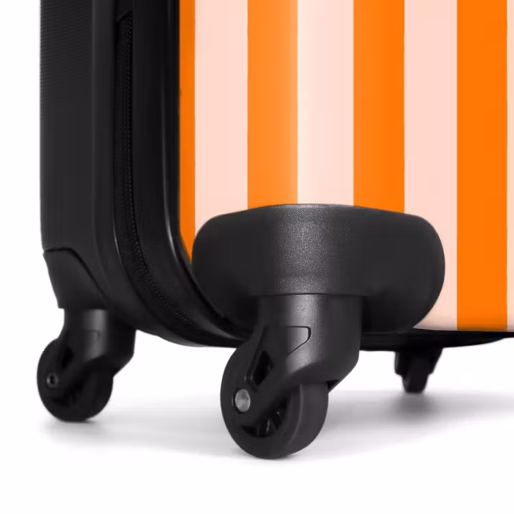Koffer - Streifen – Modern – Orange - Strepen - Modern - Oranje NBS - Handbagage koffer - Vrouwen middel