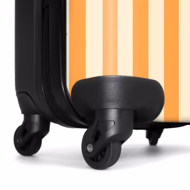 Koffer - Streifen – Muster – Orange - Strepen - Patroon - Oranje NBS - Handbagage koffer - Vrouwen middel