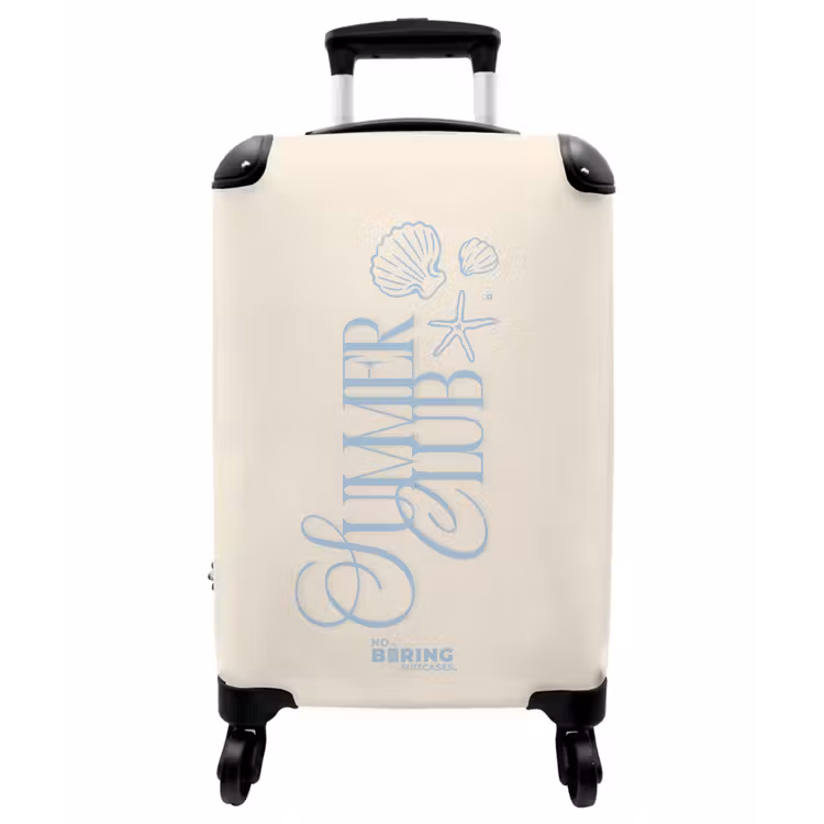 Koffer - Summer Club – Muscheln – Blau – Weiß - Summer club - Schelpjes - Blauw - Wit NBS - Handbagage koffer - Vrouwen middel