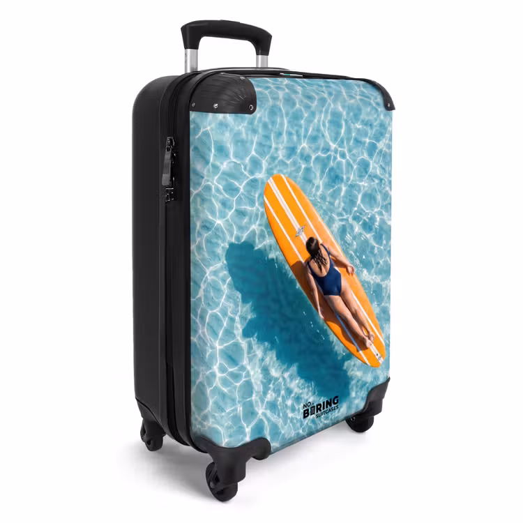 Surfboard - Water - Badpak - Oranje NBS - Handbagage koffer - Volwassenen Unisex middel -productfoto_3d
