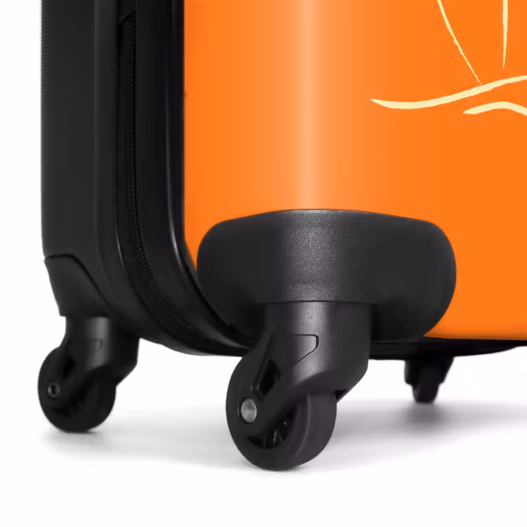 Koffer - Surfbretter – Orange – Blumen - Surfboards - Oranje - Bloemen NBS - Handbagage koffer - Vrouwen middel