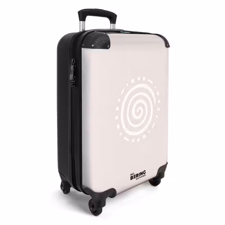 Koffer - Symbol – Spirale – Abstrakt – Minimalistisch – Beige - Symbool - Spiraal - Abstract - Minimalistisch - Beige NBS - Handbagage koffer - Volwassenen Unisex middel