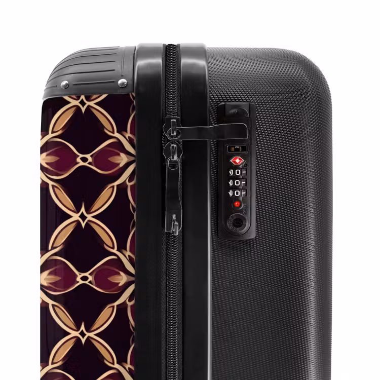 Symmetrisch - Tegel - Burgundy NBS - Handbagage koffer - Volwassenen Unisex middel -slot