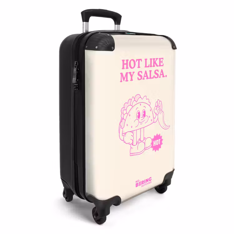 Koffer - Taco – Rosa – Weiß - Taco - Roze - Wit NBS - Handbagage koffer - Volwassenen Unisex middel