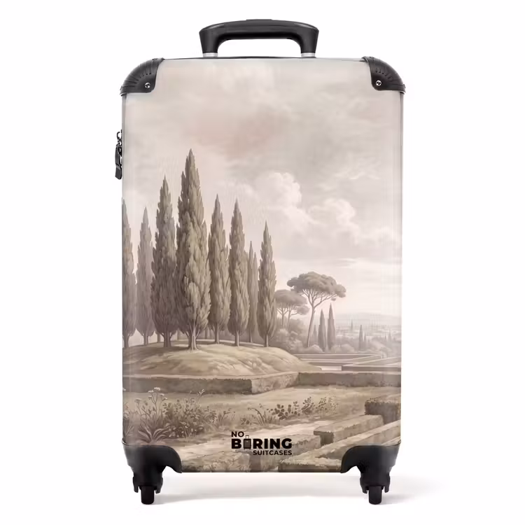Koffer - Tal – Garten – Natur – Grün - Vallei - Tuin - Natuur - Groen NBS - Handbagage koffer - Volwassenen Unisex middel