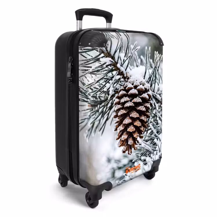 Koffer - Tannenzapfen – Zweig – Schnee – Winter – Stimmungsvoll - Dennenappel - Tak - Sneeuw - Winter - Sfeervol NBS - Handbagage koffer - Volwassenen Unisex middel