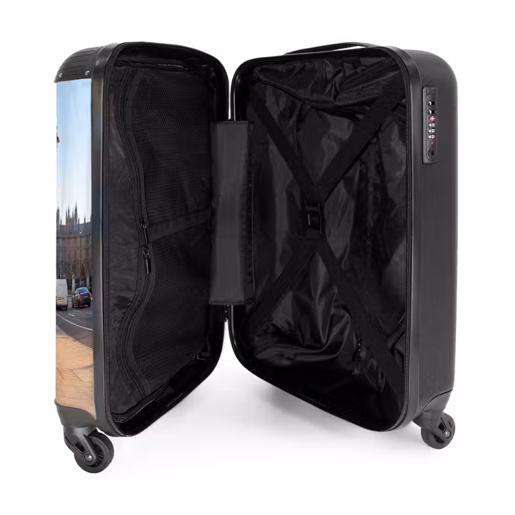 Koffer - Telefonzelle – Rot – London – Stadt – Architektur - Telefooncel - Rood - Londen - Stad - Architectuur NBS - Handbagage koffer - Volwassenen Unisex middel