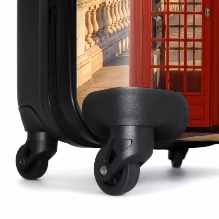 Koffer - Telefonzelle – Rot – London – Stadt – Architektur - Telefooncel - Rood - Londen - Stad - Architectuur NBS - Handbagage koffer - Volwassenen Unisex middel