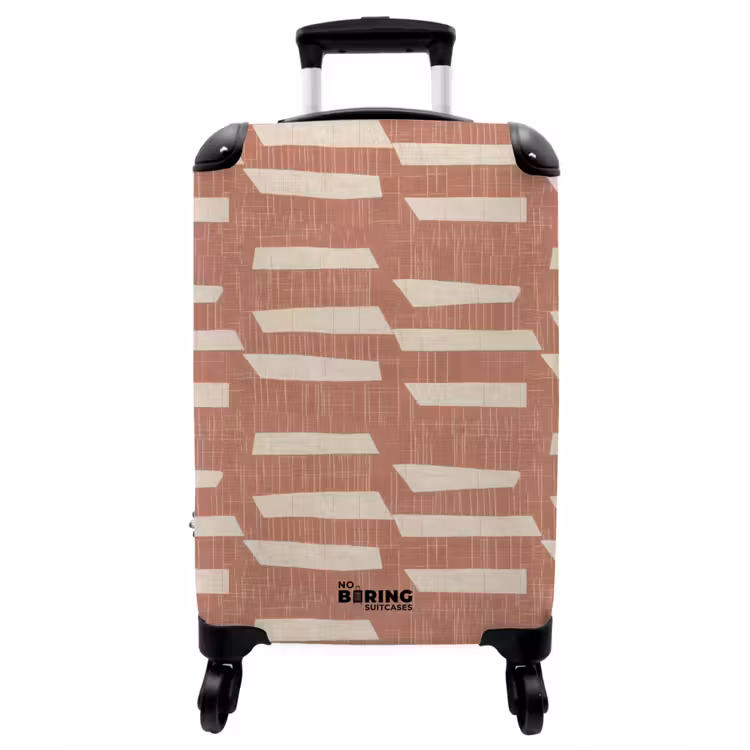 Koffer - Terrakotta – Abstrakt – Textur – Muster - Terracotta - Abstract - Textuur - Patroon NBS - Handbagage koffer - Vrouwen middel