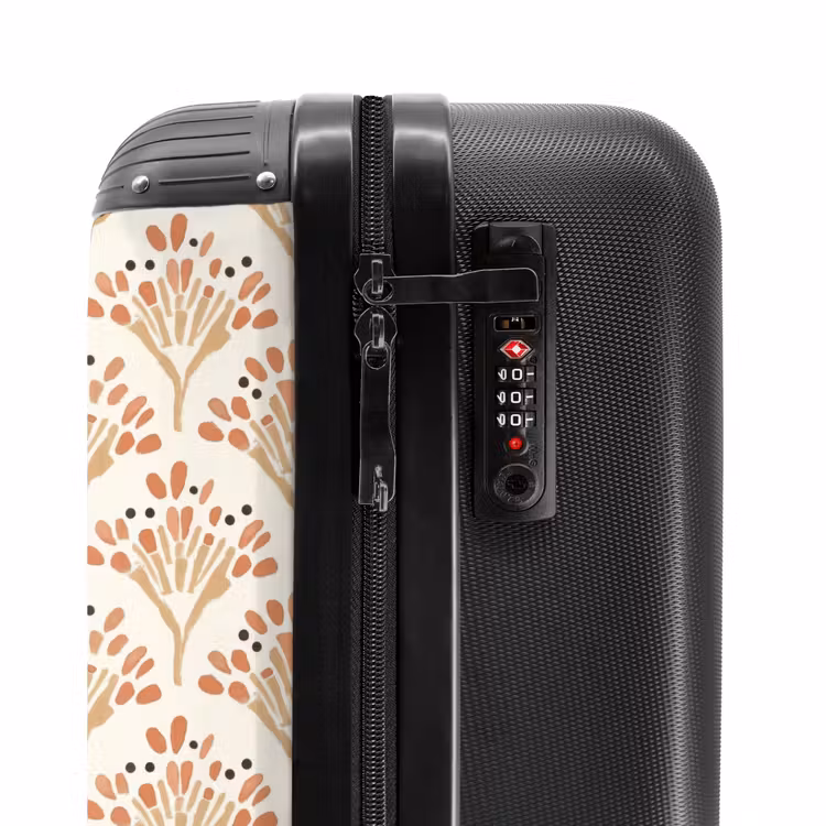 Koffer - Terrakotta – Fächer – Malerisch – Muster - Terracotta - Waaiers - Schilderachtig - Patroon NBS - Handbagage koffer - Vrouwen middel