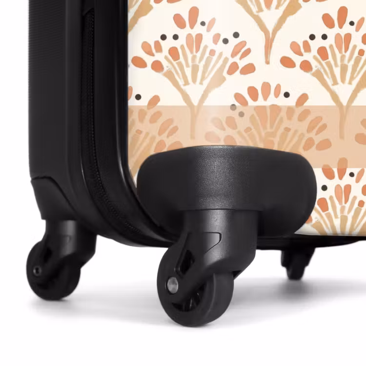 Koffer - Terrakotta – Fächer – Malerisch – Muster - Terracotta - Waaiers - Schilderachtig - Patroon NBS - Handbagage koffer - Vrouwen middel