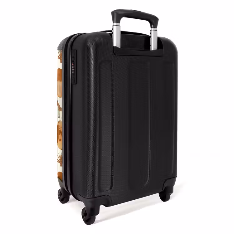 Koffer - Terrakotta – Safari – Tiere – Muster - Terracotta - Safari - Dieren - Patroon NBS - Handbagage koffer - Volwassenen Unisex middel