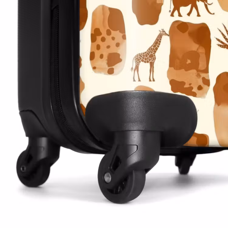 Koffer - Terrakotta – Safari – Tiere – Muster - Terracotta - Safari - Dieren - Patroon NBS - Handbagage koffer - Volwassenen Unisex middel