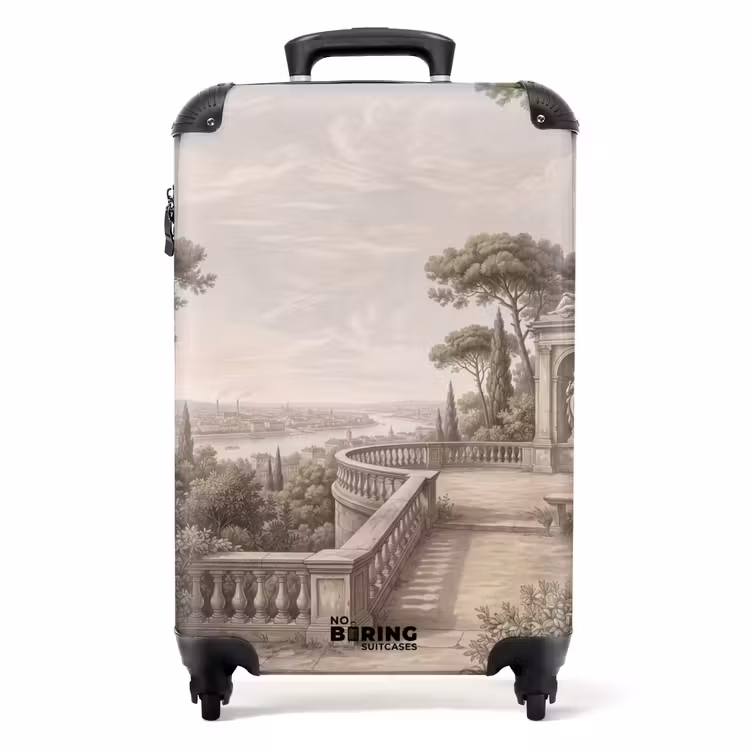 Koffer - Terrasse – Stadt – Aussicht – Fluss - Terras - Stad - Uitzicht - Rivier NBS - Handbagage koffer - Volwassenen Unisex middel