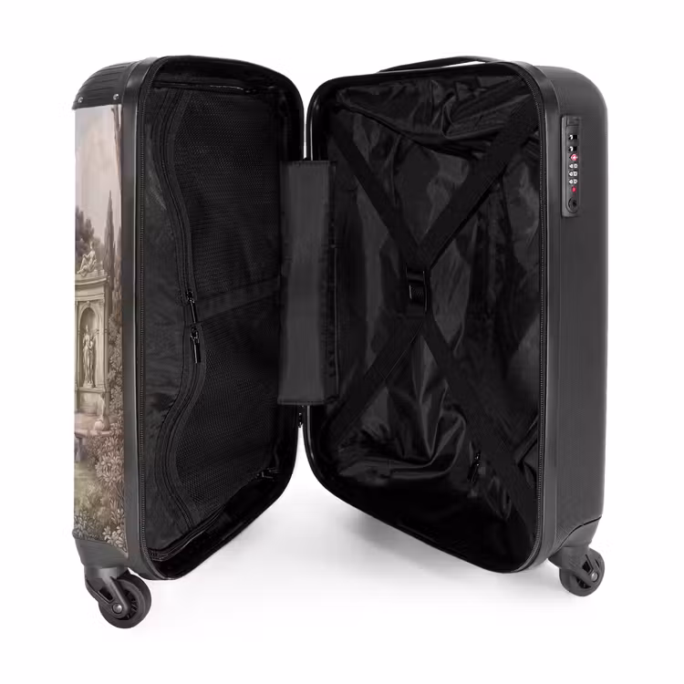 Koffer - Terrasse – Stadt – Aussicht – Fluss - Terras - Stad - Uitzicht - Rivier NBS - Handbagage koffer - Volwassenen Unisex middel