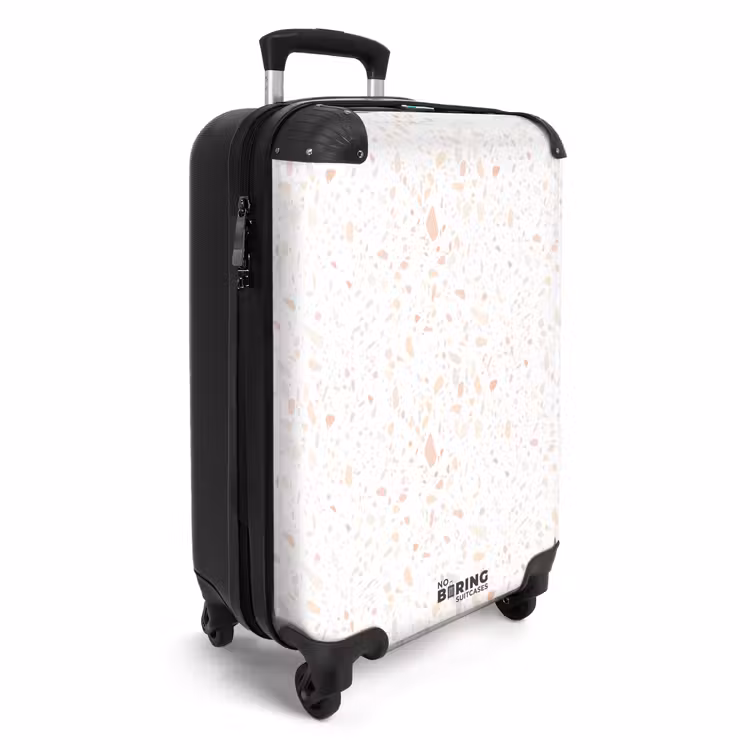 Terrazzo patroon perzik NBS - Handbagage koffer - Volwassenen Unisex middel -productfoto_3d