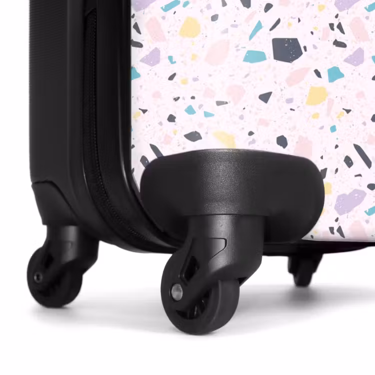 Terrazzo patroon roze confetti NBS - Handbagage koffer - Volwassenen Unisex middel -wiel
