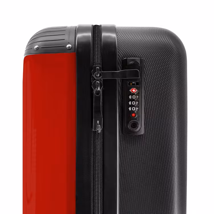 Koffer - Text – Reichtum – Motivation – Rot – Modern - Tekst - Rijkdom - Motivatie - Rood - Modern NBS - Handbagage koffer - Vrouwen middel