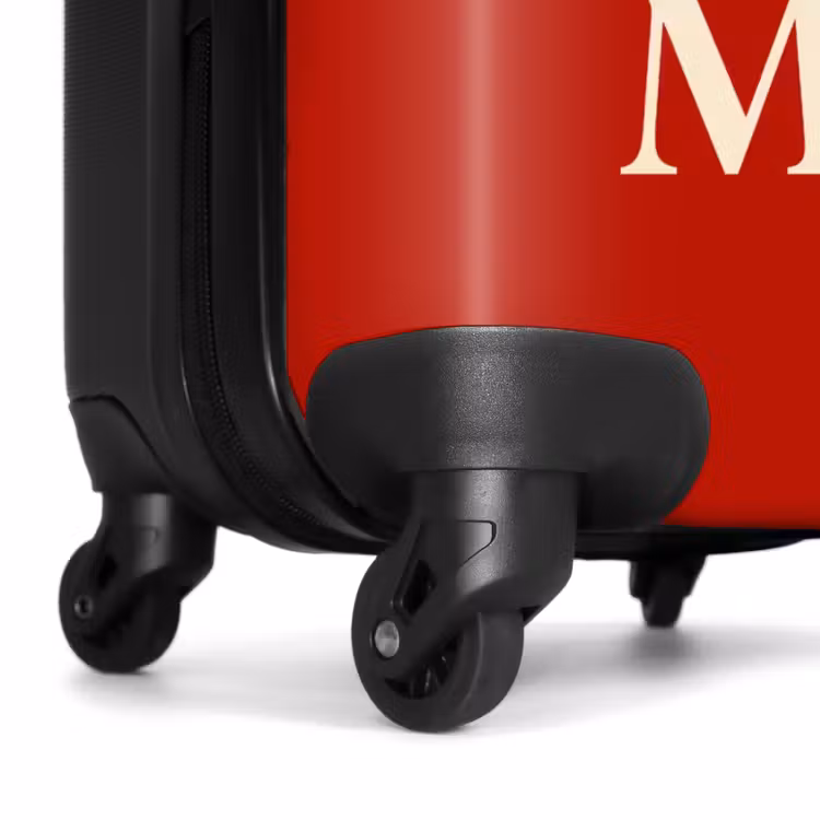 Koffer - Text – Reichtum – Motivation – Rot – Modern - Tekst - Rijkdom - Motivatie - Rood - Modern NBS - Handbagage koffer - Vrouwen middel