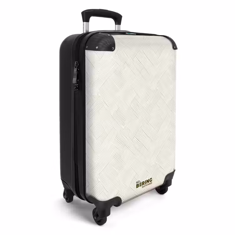 Textuur - Abstract - Beige NBS - Handbagage koffer - Volwassenen Unisex middel -productfoto_3d