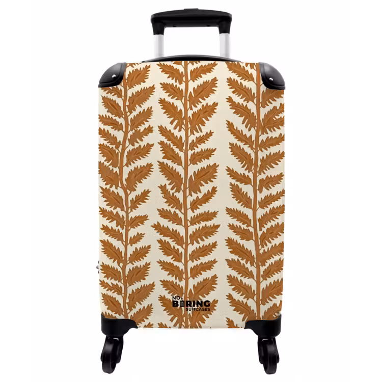 Koffer - Textur – Blätter – Ocker - Textuur - Bladeren - Oker NBS - Handbagage koffer - Vrouwen middel