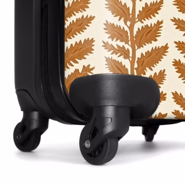 Koffer - Textur – Blätter – Ocker - Textuur - Bladeren - Oker NBS - Handbagage koffer - Vrouwen middel