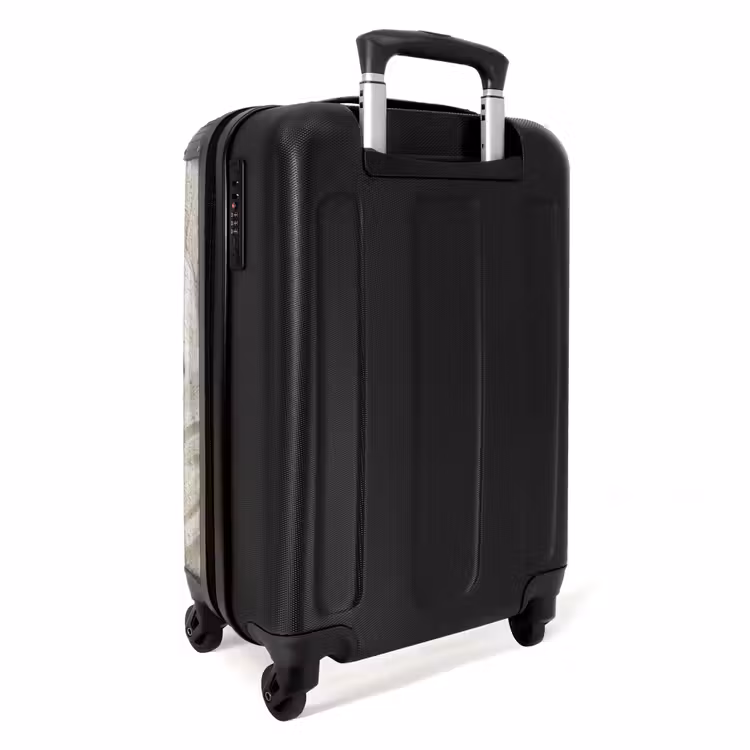 Textuur - Reliëf - Beige NBS - Handbagage koffer - Volwassenen Unisex middel -achterkant