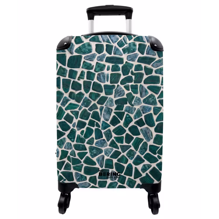 Koffer - Textur – Stein – Grün – Abstrakt – Muster - Textuur - Steen - Groen - Abstract - Patroon NBS - Handbagage koffer - Vrouwen middel