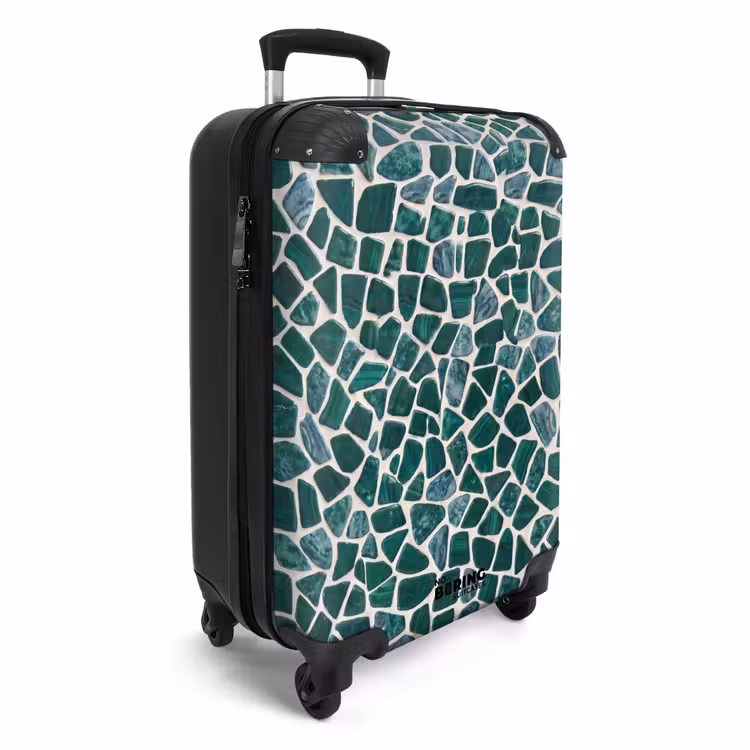 Koffer - Textur – Stein – Grün – Abstrakt – Muster - Textuur - Steen - Groen - Abstract - Patroon NBS - Handbagage koffer - Vrouwen middel