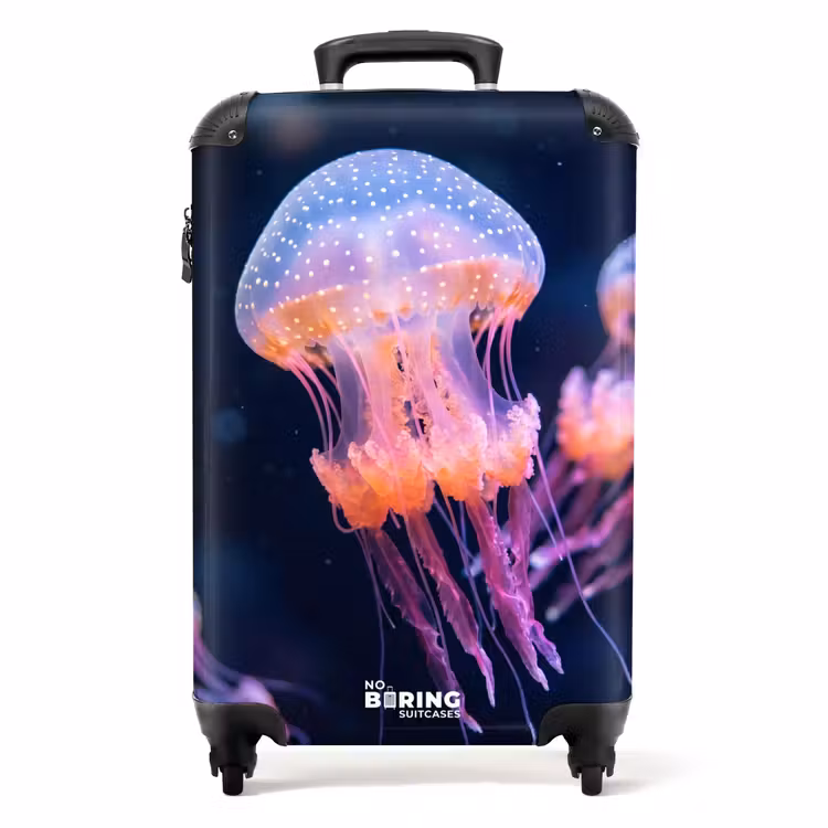 Koffer - Tier – Unterwasser – Natur – Rosa – Geheimnisvoll - Dier - Onderwater - Natuur - Roze - Mysterieus NBS - Handbagage koffer - Volwassenen Unisex middel