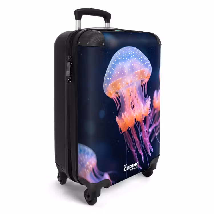 Koffer - Tier – Unterwasser – Natur – Rosa – Geheimnisvoll - Dier - Onderwater - Natuur - Roze - Mysterieus NBS - Handbagage koffer - Volwassenen Unisex middel