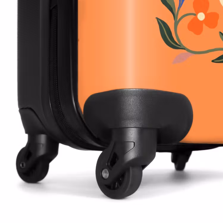 Koffer - Tiere – Blumen – Orange – Illustration – Natur - Dieren - Bloemen - Oranje - Illustratie - Natuur NBS - Handbagage koffer - Vrouwen middel