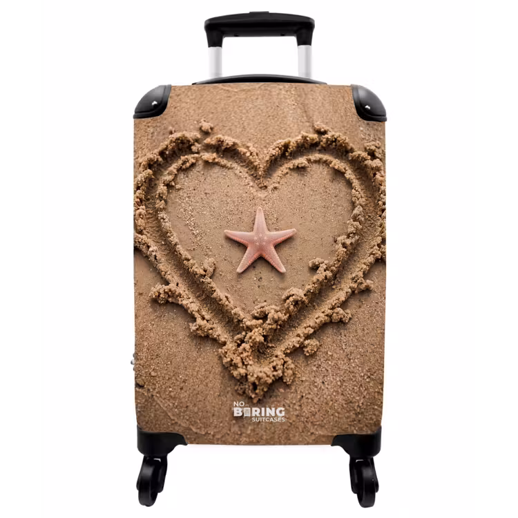 Koffer - Tiere – Herz – Strand – Sand – Rosa - Dieren - Hart - Strand - Zand - Roze NBS - Handbagage koffer - Vrouwen middel