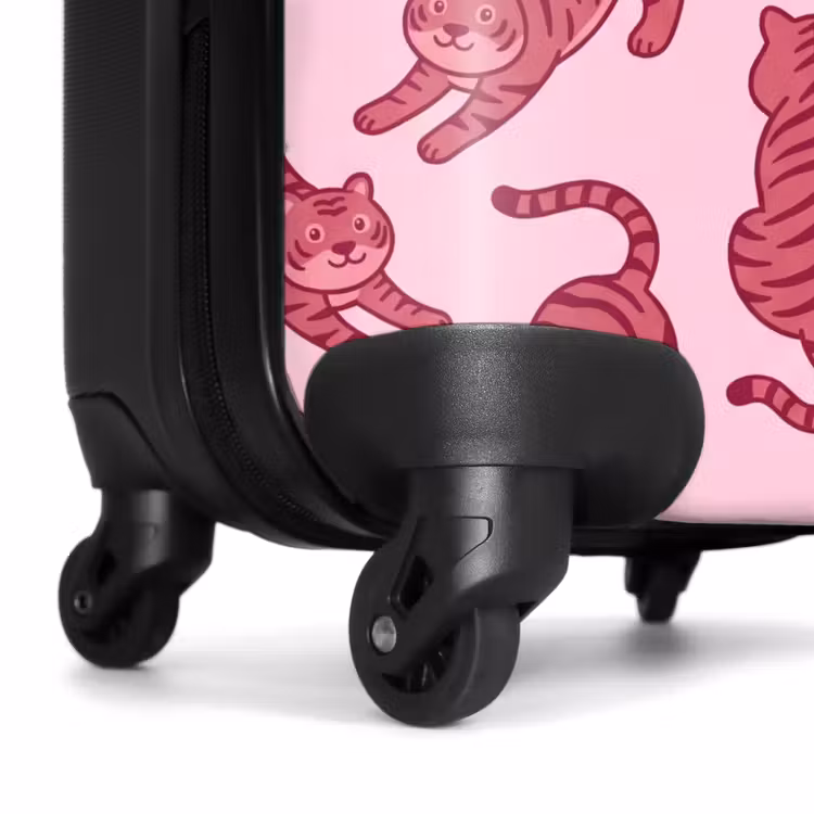 Koffer - Tiere – Muster – Rosa – Verspielt – Cartoon - Dieren - Patroon - Roze - Speels - Cartoon NBS - Handbagage koffer - Vrouwen middel