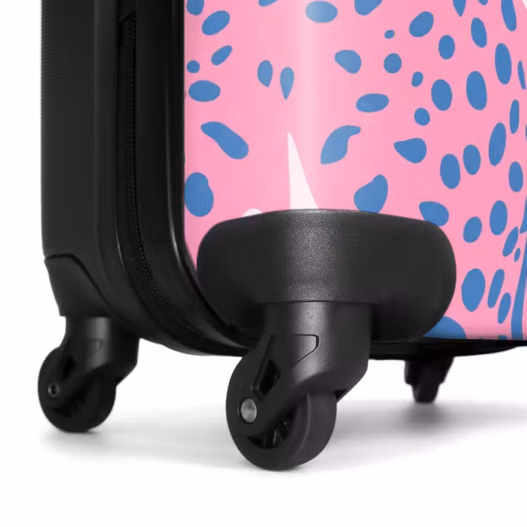 Koffer - Tiere – Profil – Zusammenfassung – Rosa – Blau - Dieren - Profiel - Abstract - Roze - Blauw NBS - Handbagage koffer - Vrouwen middel