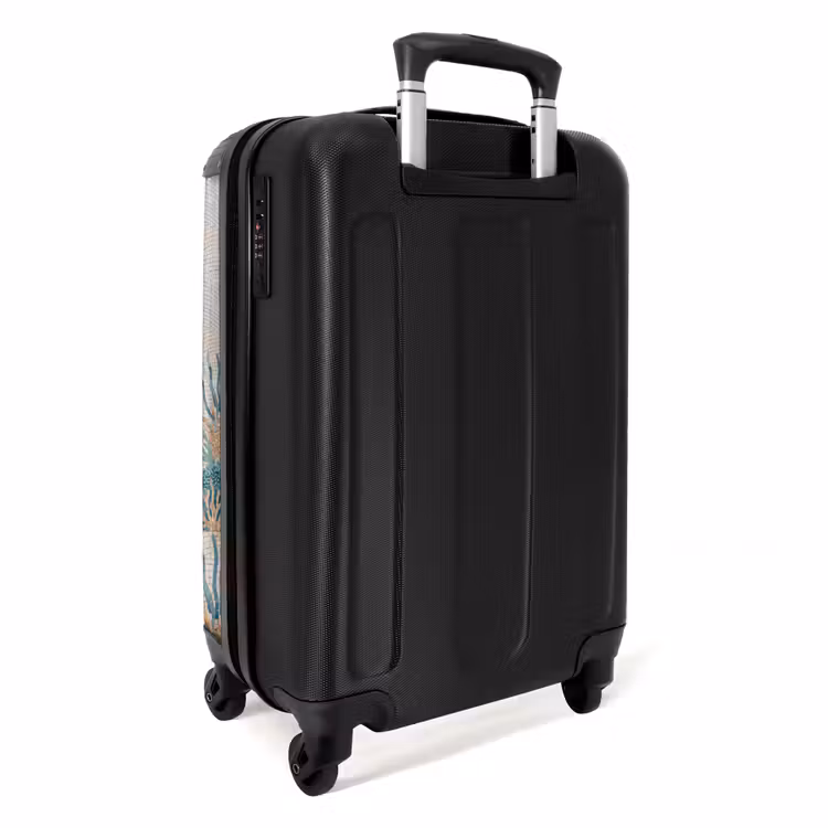 Koffer - Tiere – Unterwasser – Natur – Mosaik – Blau - Dieren - Onderwater - Natuur - Mozaïek - Blauw NBS - Handbagage koffer - Volwassenen Unisex middel