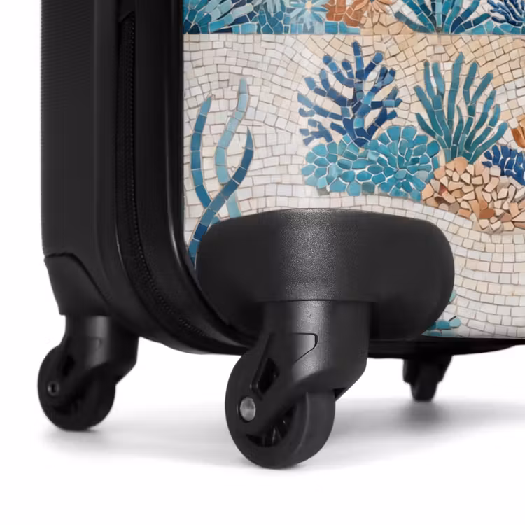 Koffer - Tiere – Unterwasser – Natur – Mosaik – Blau - Dieren - Onderwater - Natuur - Mozaïek - Blauw NBS - Handbagage koffer - Volwassenen Unisex middel