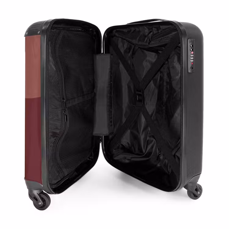 Koffer - Tiere – Zebrakopf – Tierwelt – Modern – Braun - Dieren - Zebrahoofd - Wildlife - Modern - Bruin NBS - Handbagage koffer - Vrouwen middel
