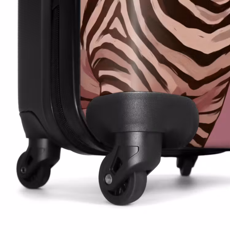 Koffer - Tiere – Zebrakopf – Tierwelt – Modern – Braun - Dieren - Zebrahoofd - Wildlife - Modern - Bruin NBS - Handbagage koffer - Vrouwen middel