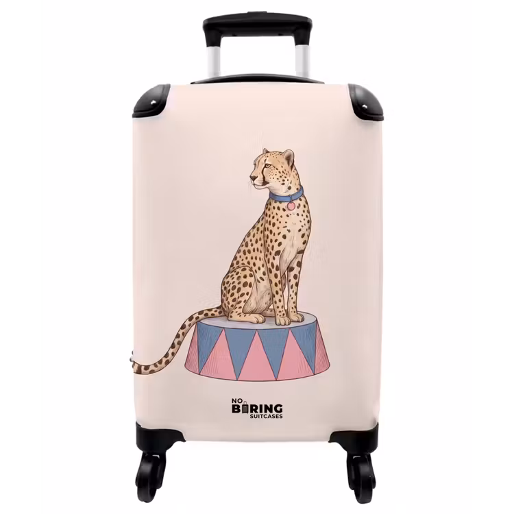 Koffer - Tiere – Zirkus – Illustration – Vintage – Rosa - Dieren - Circus - Illustratie - Vintage - Roze NBS - Handbagage koffer - Vrouwen middel