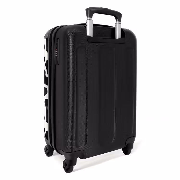 Dierenpatroon - Vlekken - Zwart - Wit NBS - Handbagage koffer - Volwassenen Unisex middel -achterkant