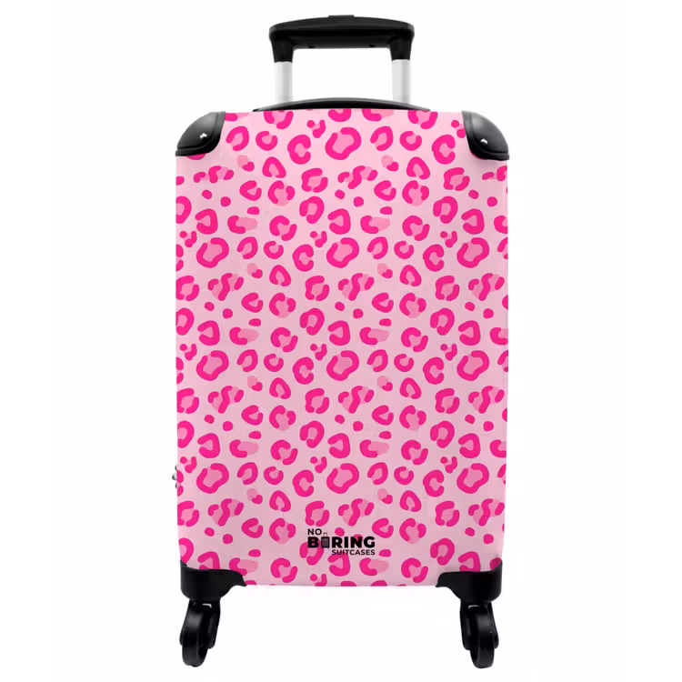 Koffer - Tiermuster – Muster – Abstrakt – Modern – Rosa - Dierenprint - Patroon - Abstract - Modern - Roze NBS - Handbagage koffer - Vrouwen middel