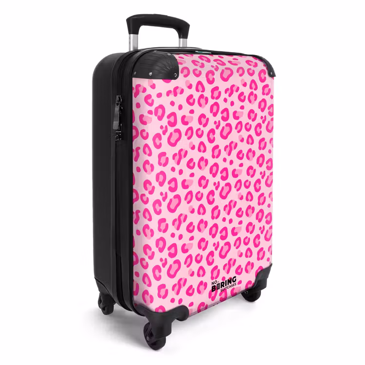 Koffer - Tiermuster – Muster – Abstrakt – Modern – Rosa - Dierenprint - Patroon - Abstract - Modern - Roze NBS - Handbagage koffer - Vrouwen middel